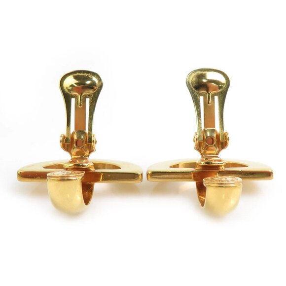 Auth CELINE Earrings Gold Metal - Picture 5 of 8